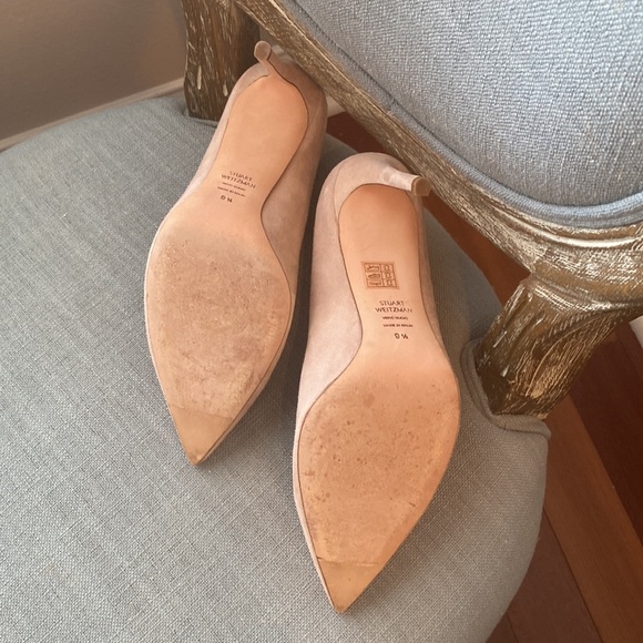 Stuart Weitzman 100mm Pink Suede Pumps Size 9 1/2 - Picture 6 of 13